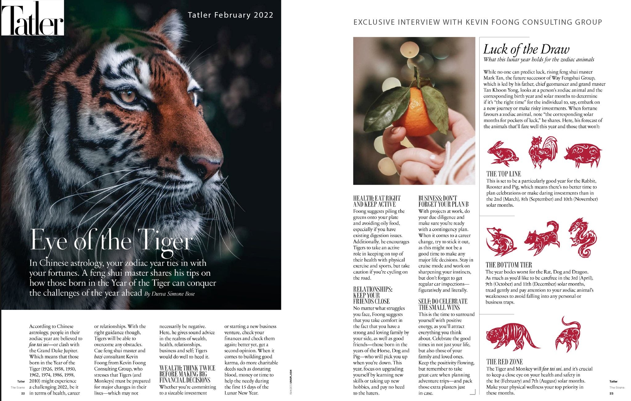 Tatler Singapore - Eye of the Tiger February 2022